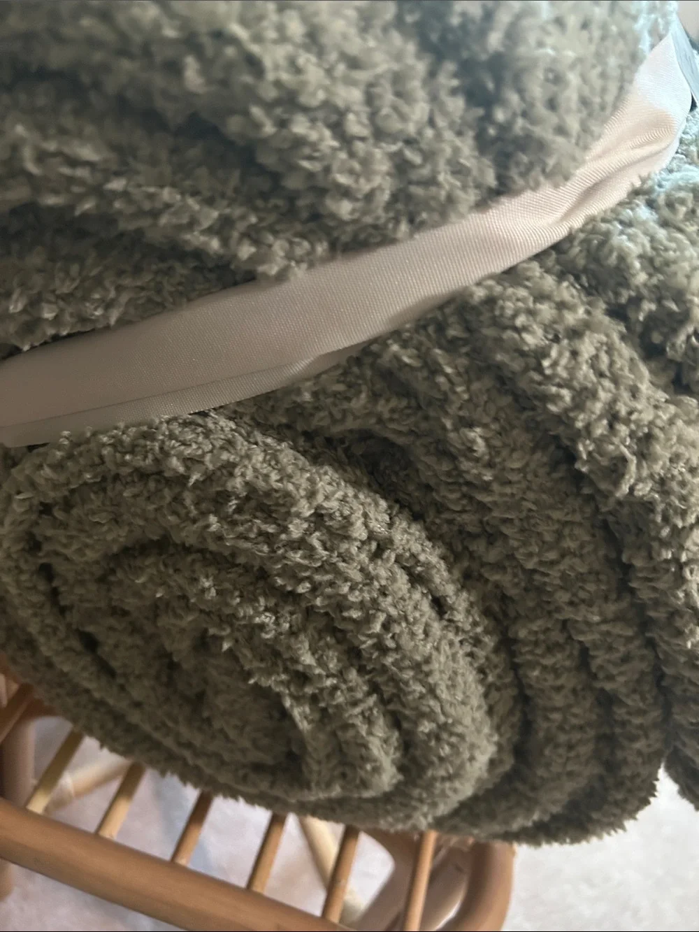 Threshold King Cozy Chenille Blanket in Sage